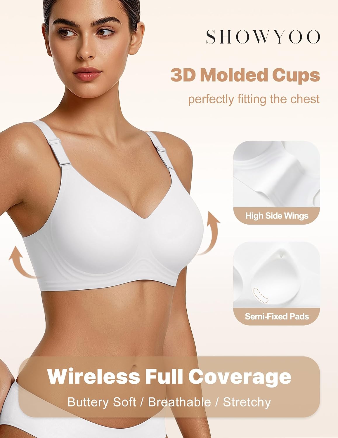 Detalle de Showyoo Wireless Bra, Nylon-Spandex Blend