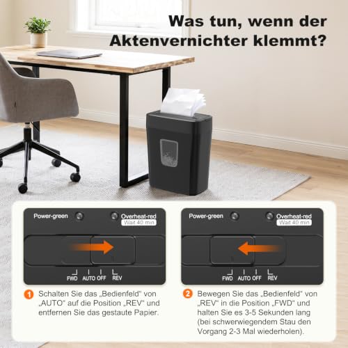 Thumbnail 5 de bonsaii C261-C Aktenvernichter, 8 Blatt, Sicherheitsstufe P-4, 16-Liter-Behälter