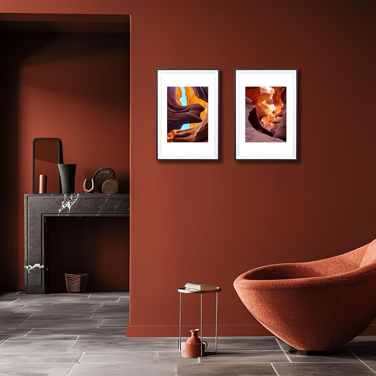 Thumbnail 1 de Baoee 20x30 Schwarz-Weiß zweifarbiger Bilderrahmen (2er-Set) mit Acrylglas