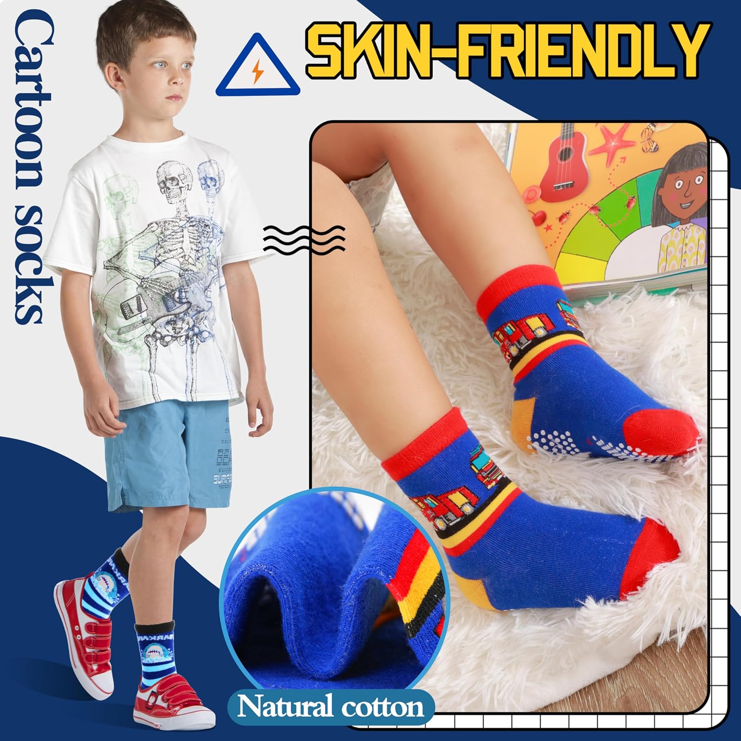 Detalle 2 de Welwoos grips socks, 12 pairs toddler