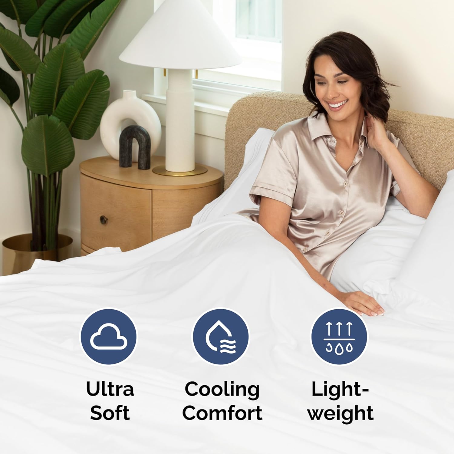 Thumbnail 2 de CGK Unlimited Twin Size Flat Sheet (Hotel Quality Top Flat Bed Sheet Only) — Ultra-Soft, Cooling, Fade & Wrinkle Free — White