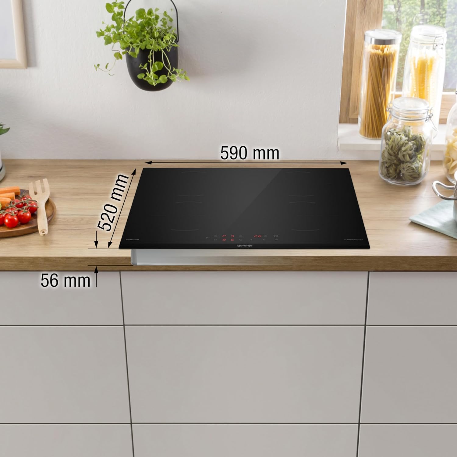 Thumbnail 2 de Gorenje GI6401BCE Induktions-Kochfeld, 60 cm, TouchControl, PowerBoost, Restwärmeanzeige, Schwarz