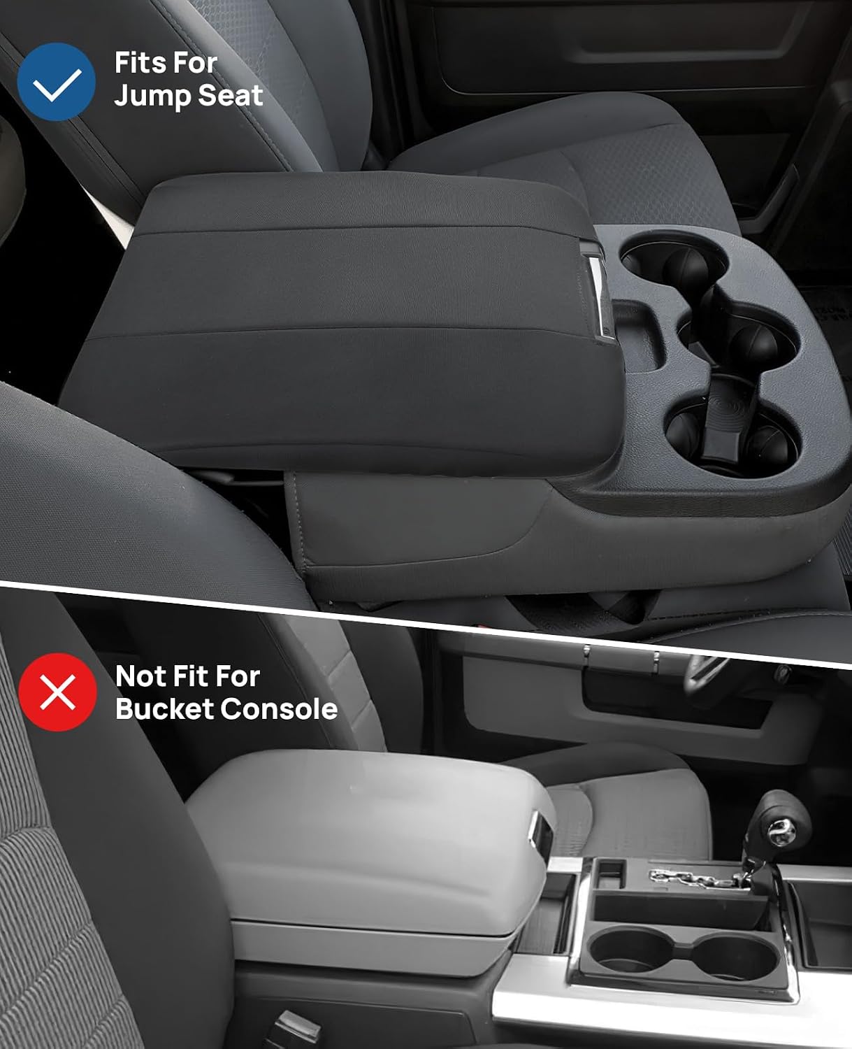 Thumbnail 6 de JOYTUTUS Center Console Cover for Ram 1500/2500/3500 (2013-2026) Jump Seat Console — Neoprene Arm Rest Cover