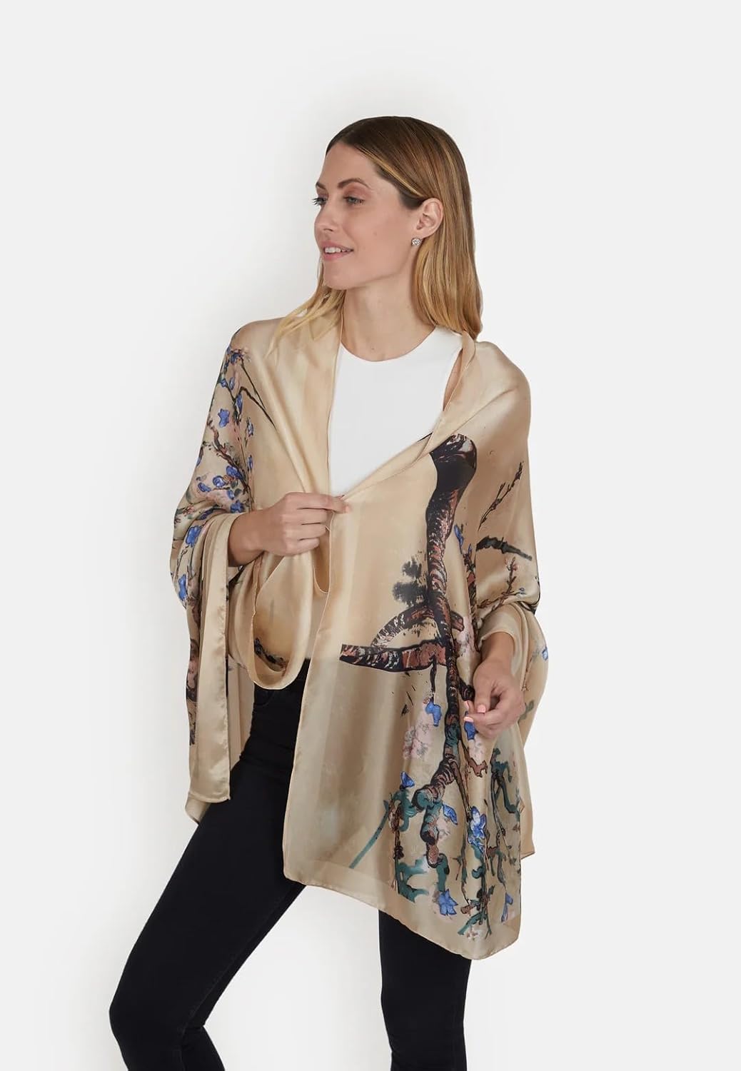 Detalle de Trillion London Spring Collection Designer Silk Scarf (180 x 90 cm)