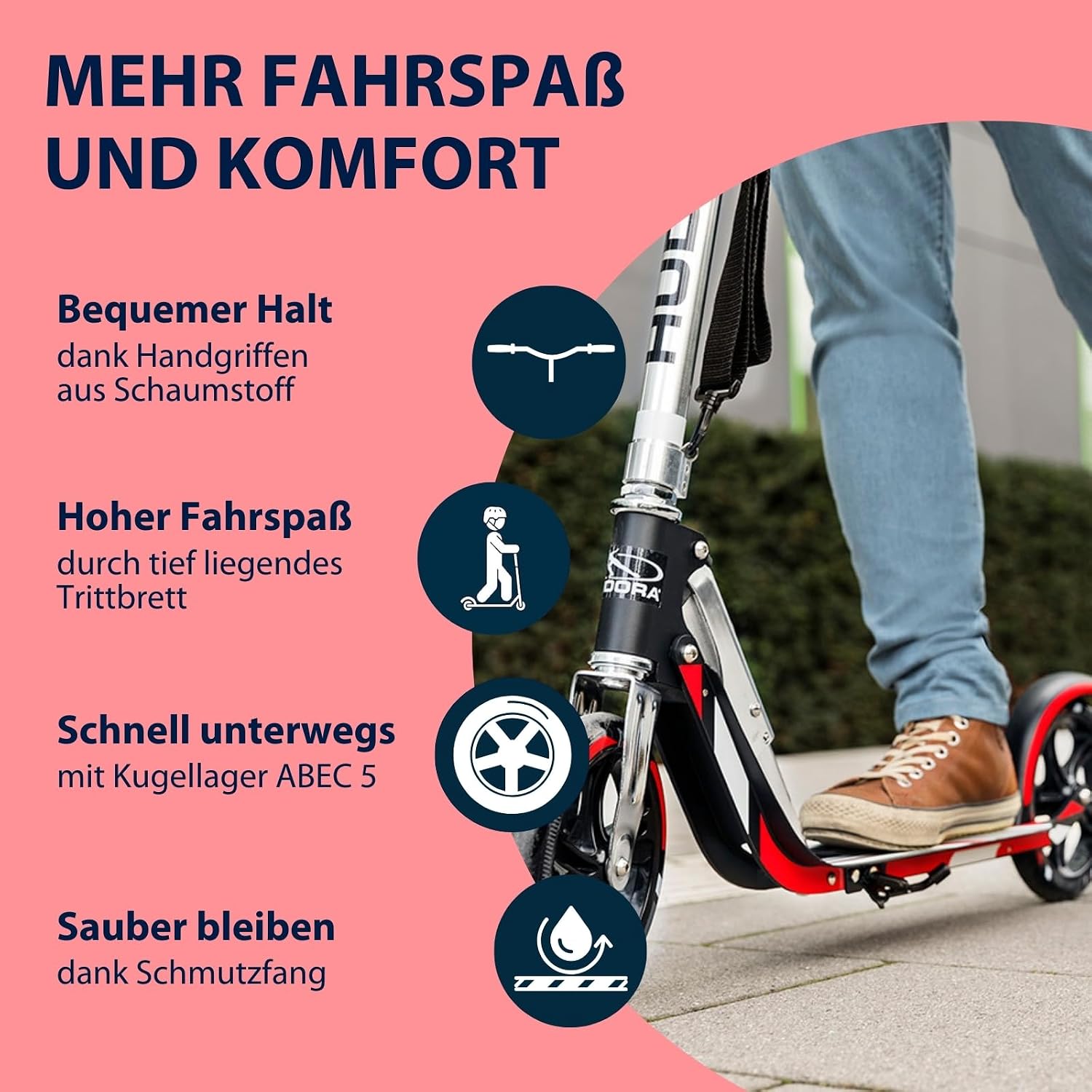 Detalle 2 de HUDORA BigWheel 205 Scooter 100 kg
