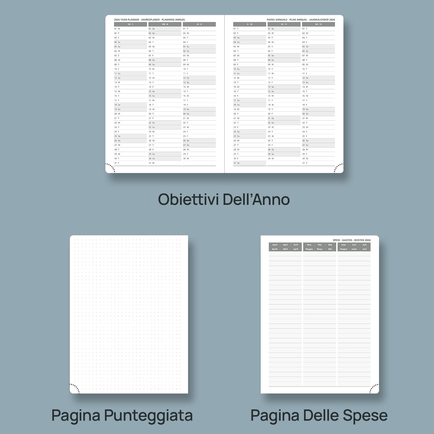 Thumbnail 4 de POPRUN Agenda Settimanale 2026 Verticale 26,5 x 21,5 cm