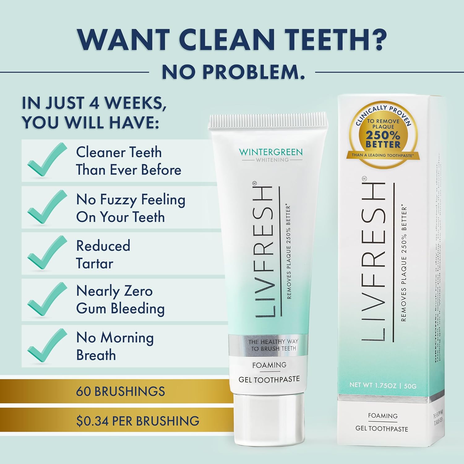 Thumbnail 6 de LIVFRESH Toothpaste Gel 3-Pack — Wintergreen toothpaste 🪥