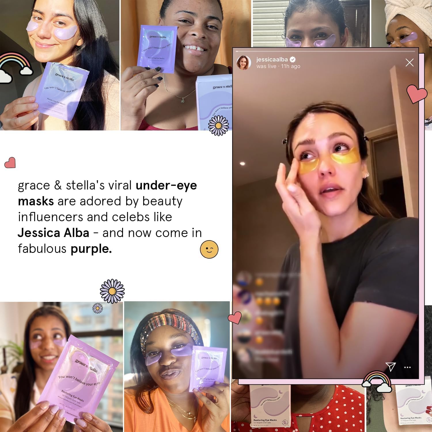 Thumbnail 4 de Grace & Stella Masque Yeux au rétinol — 24 paires, violet, patches anti-cernes et anti-poches vegan