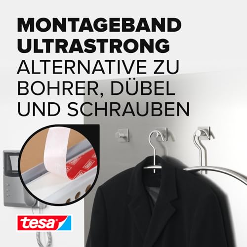 Thumbnail 1 de tesa Powerbond Ultra Strong Montageband – doppelseitiges Klebeband 1,5 m, extra stark
