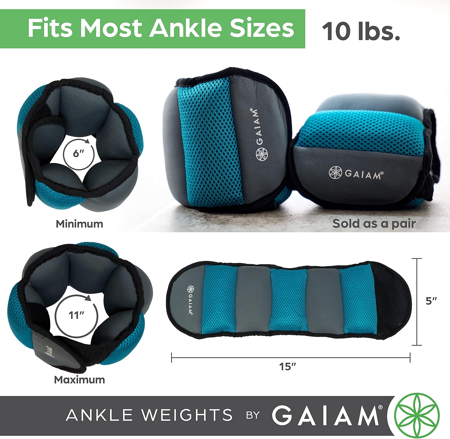 Detalle 2 de Gaiam Wrist and Ankle Weights for Strength & Tone ๐๏ธโ