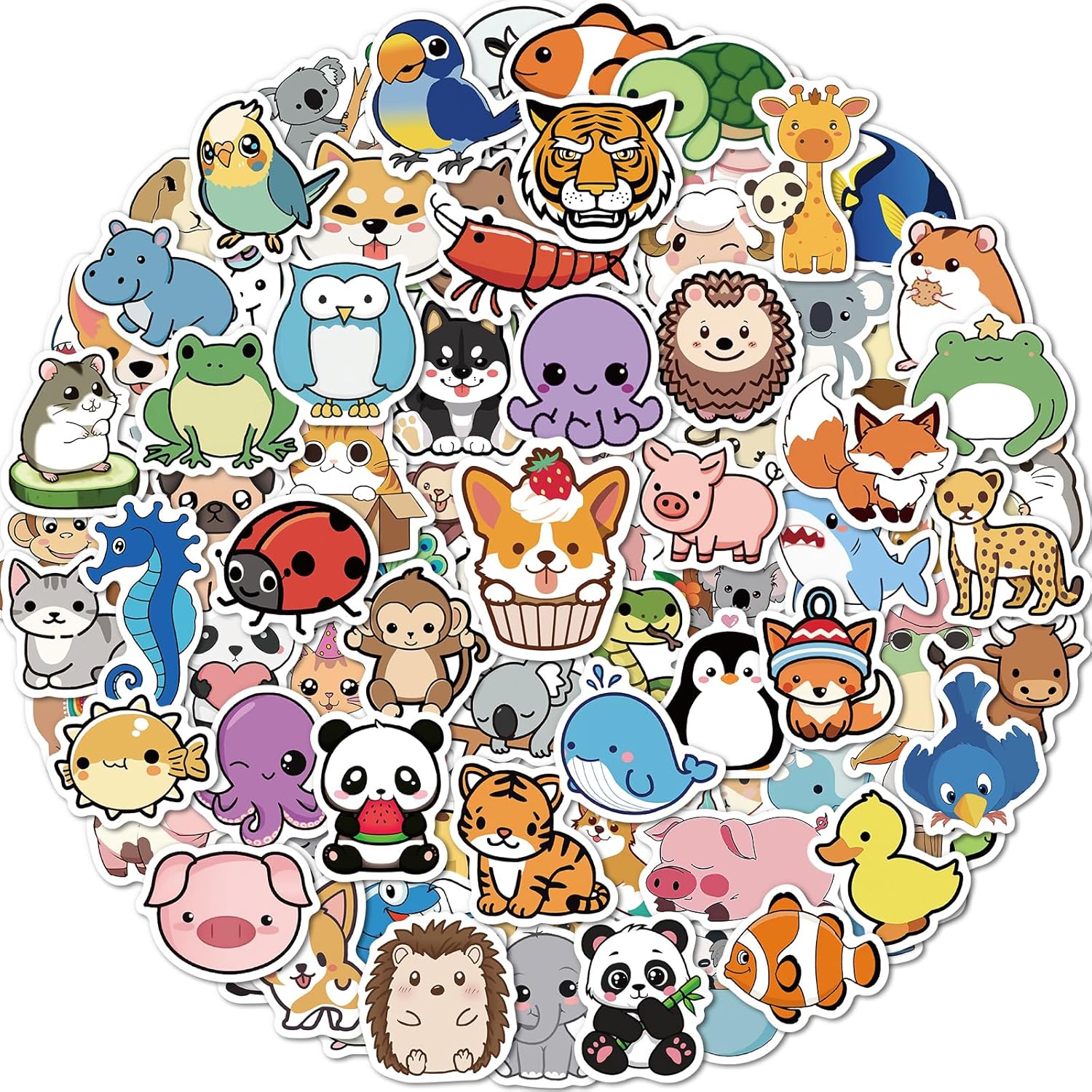 Detalle de pcnearty 100 Pcs Animal Stickers for Kids 🐾