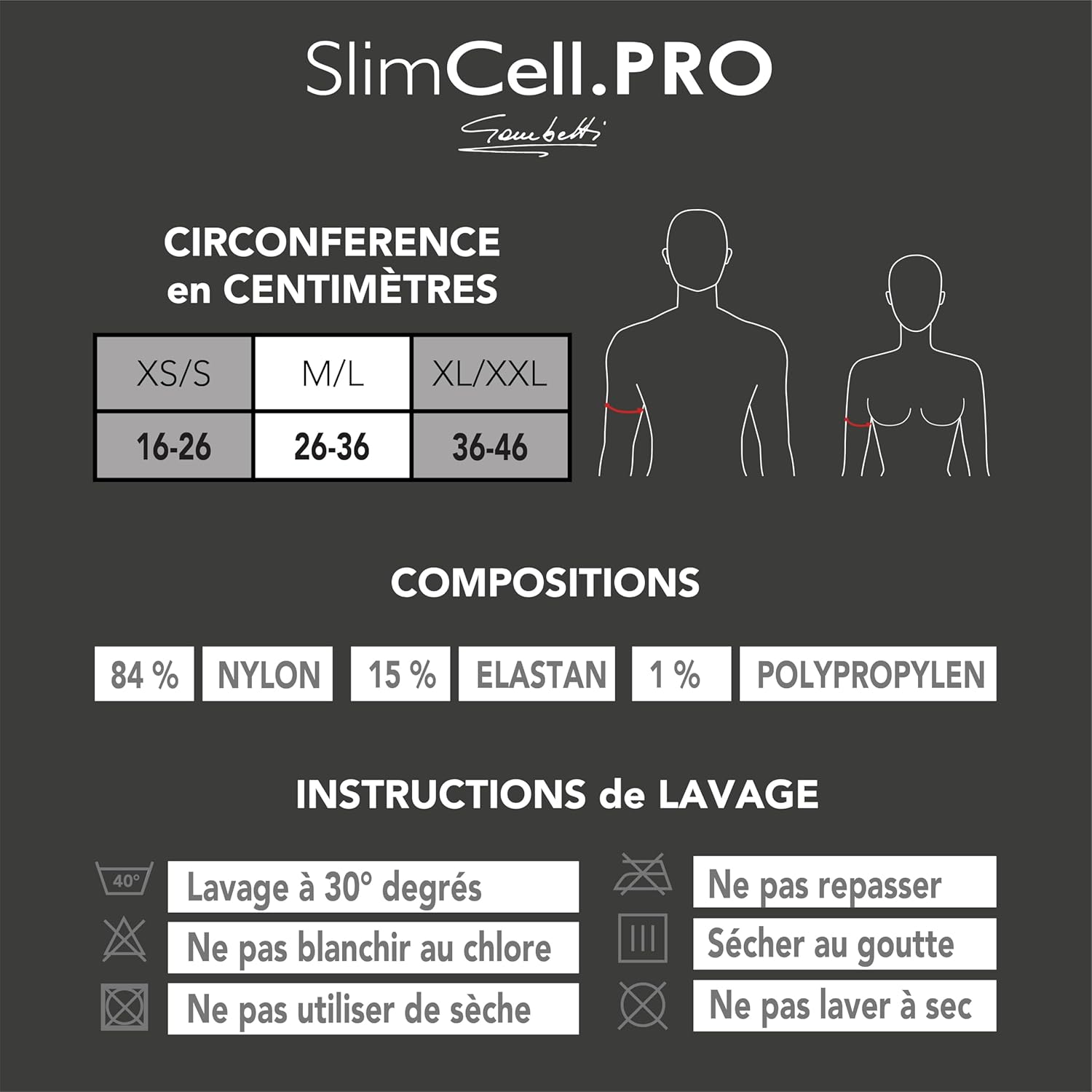 Thumbnail 4 de SlimCell Gambetti Manchon de Compression Sport Unisex – Support Musculaire et UV pour Running, Cyclisme et Plus