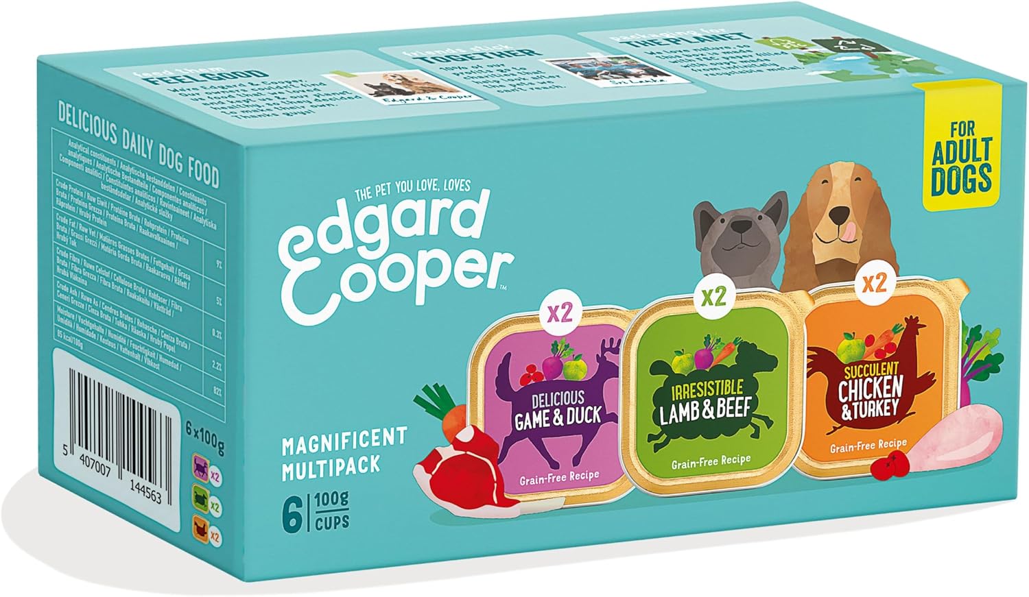 Thumbnail 6 de Edgard & Cooper Cibo umido per cani adulti (Salmone/Tacchino, 150 g x 11) — carne fresca, no cereali