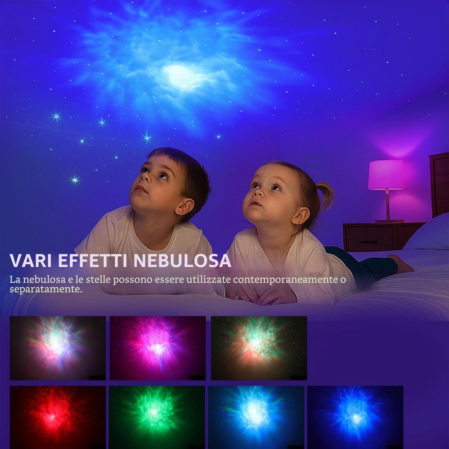 Detalle 2 de Kangtaixin Astronauta Proiettore Cielo Stellato: luce notturna LED con controllo app e telecomando