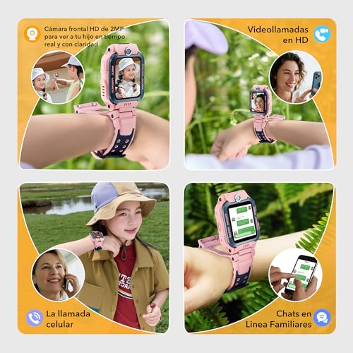 Thumbnail 1 de imoo Z7 Reloj Inteligente para Niño con GPS, Videollamada 4G y Resistencia IPX8 (rosado)
