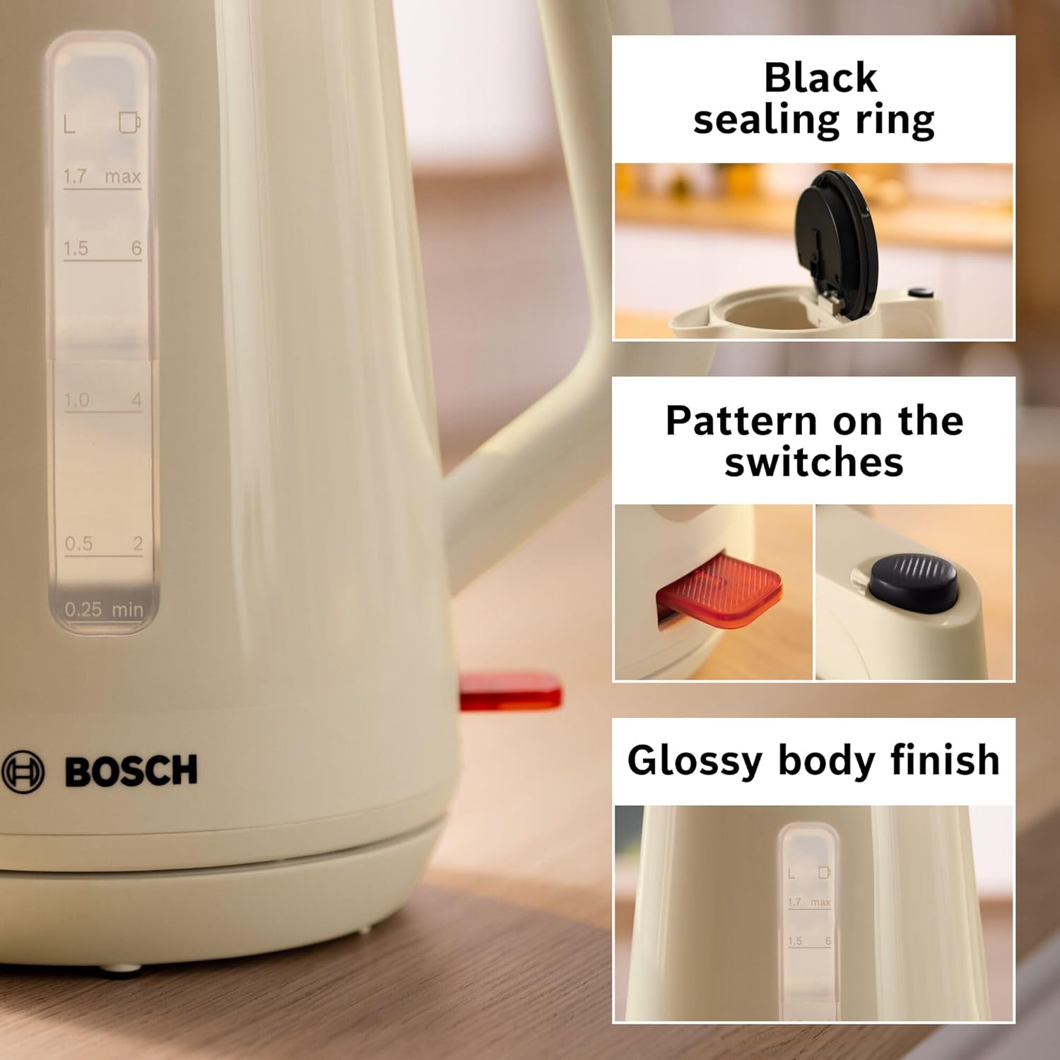 Thumbnail 6 de Bosch MyMoment Delight TWK1M127GB Electric Kettle review: aPragmatic cream 1.7L model for everyday tea