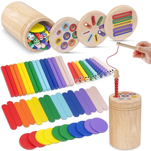 Haozozo Juguetes Montessori 4 en 1 16 piezas 🎲