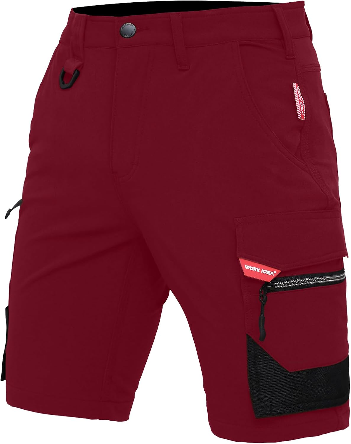 Detalle de WORK IDEA Damen Slim-Fit Stretch Arbeitsshorts – strapazierfähig, flexibel und stilvoll