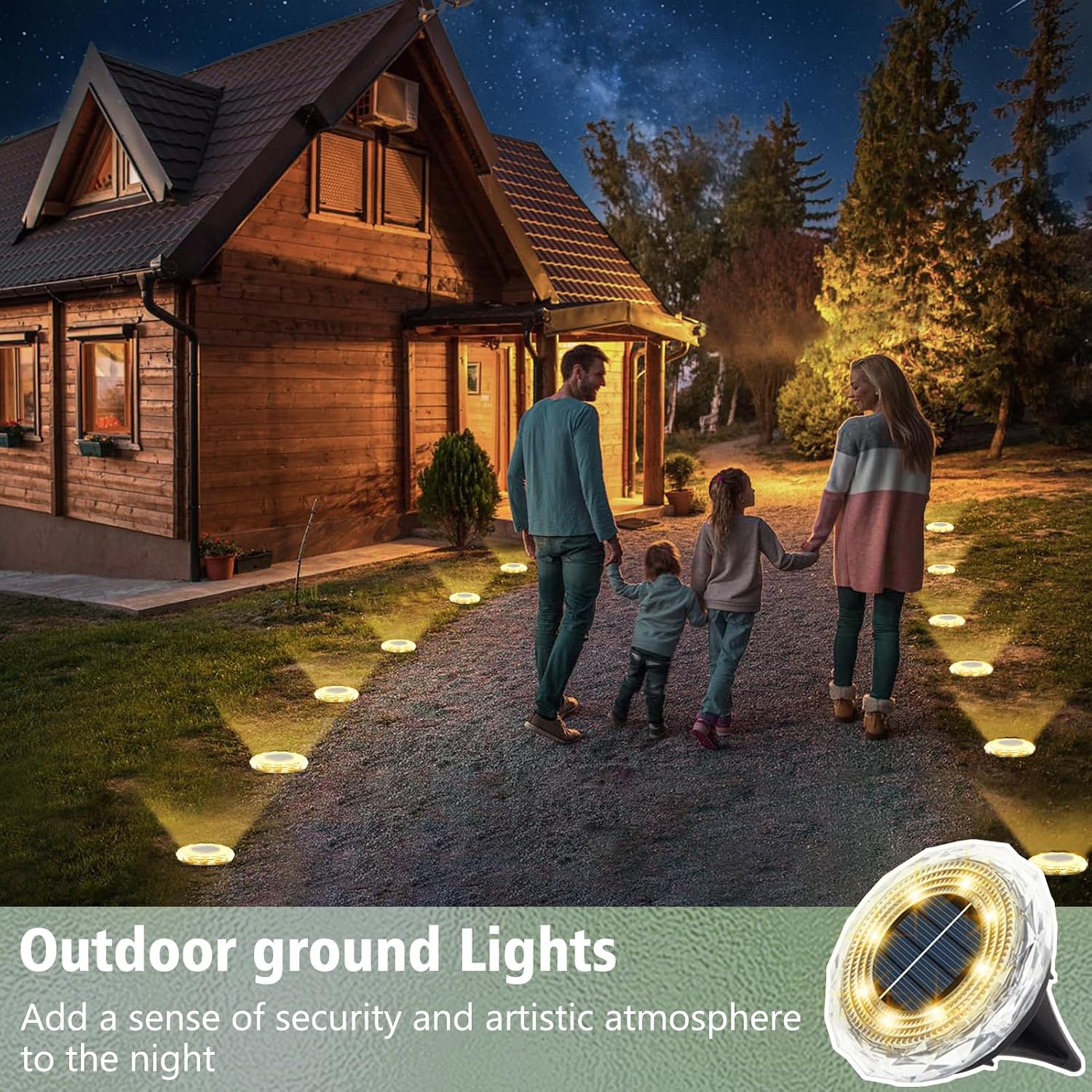Thumbnail 3 de 8 Pack solar ground lights, 8 LED
