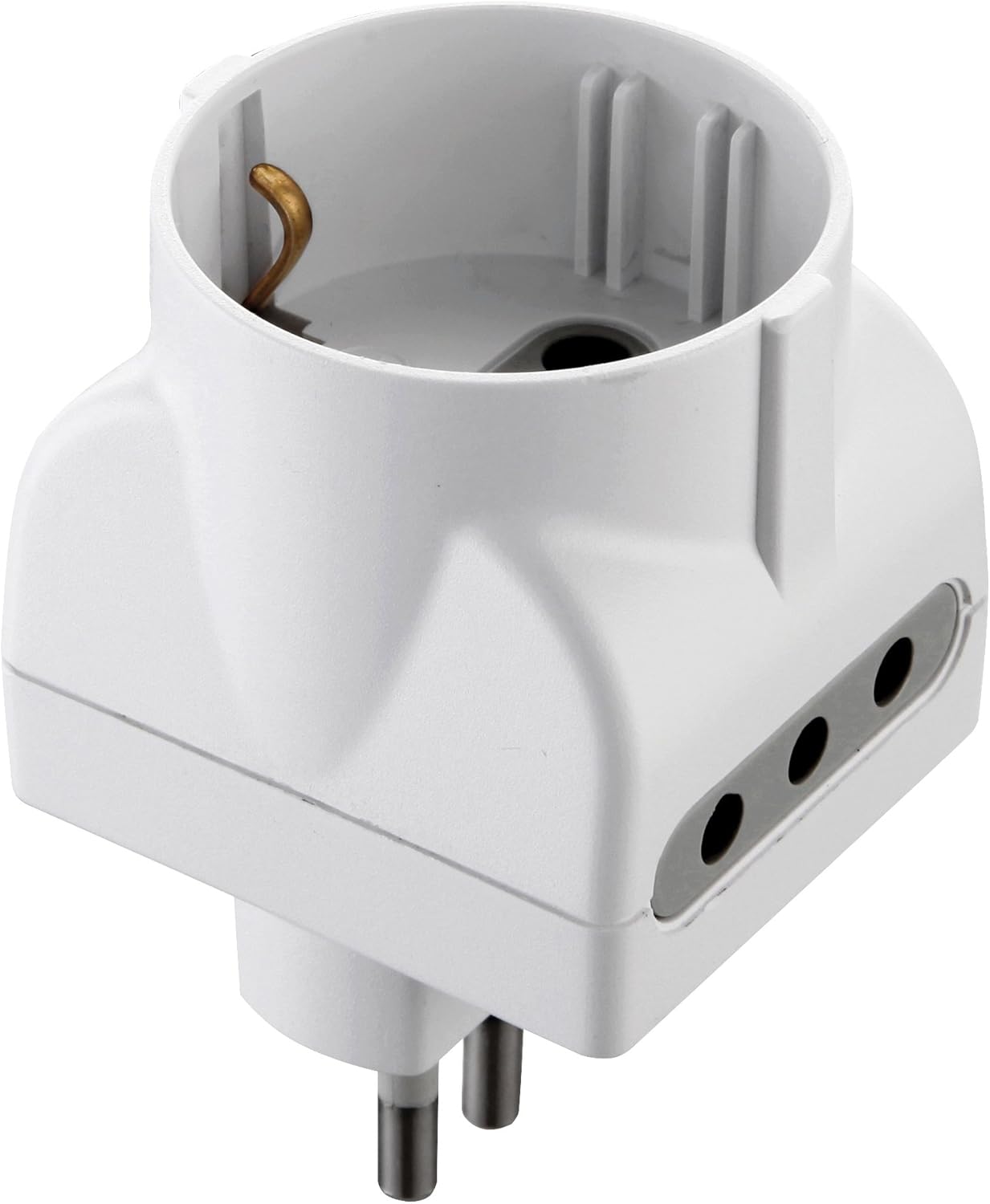 Thumbnail 1 de Electraline 92297 Set 5 Adattatori 3 Posti 1 Schuko + 2 10A – Nero