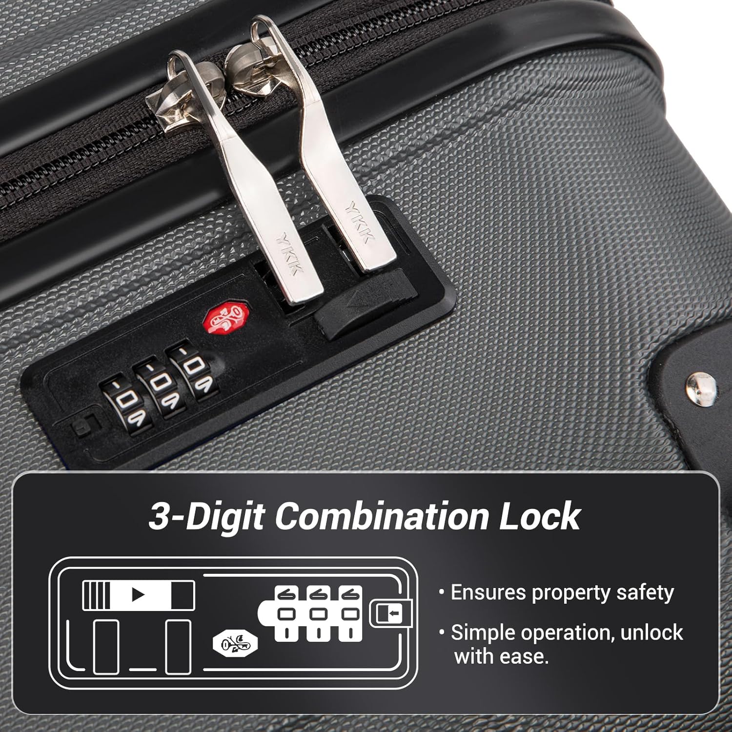 Thumbnail 2 de Kono 28 Inch Large Hard Shell Luggage | ABS+PC, 105 L, 360° Spinner wheels