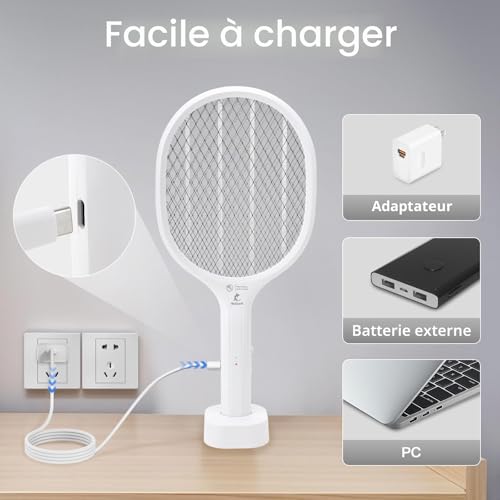 Thumbnail 5 de Walizard 2-in-1 Raquette Électrique Insectes – Tapette à Mouches USB 3000 V