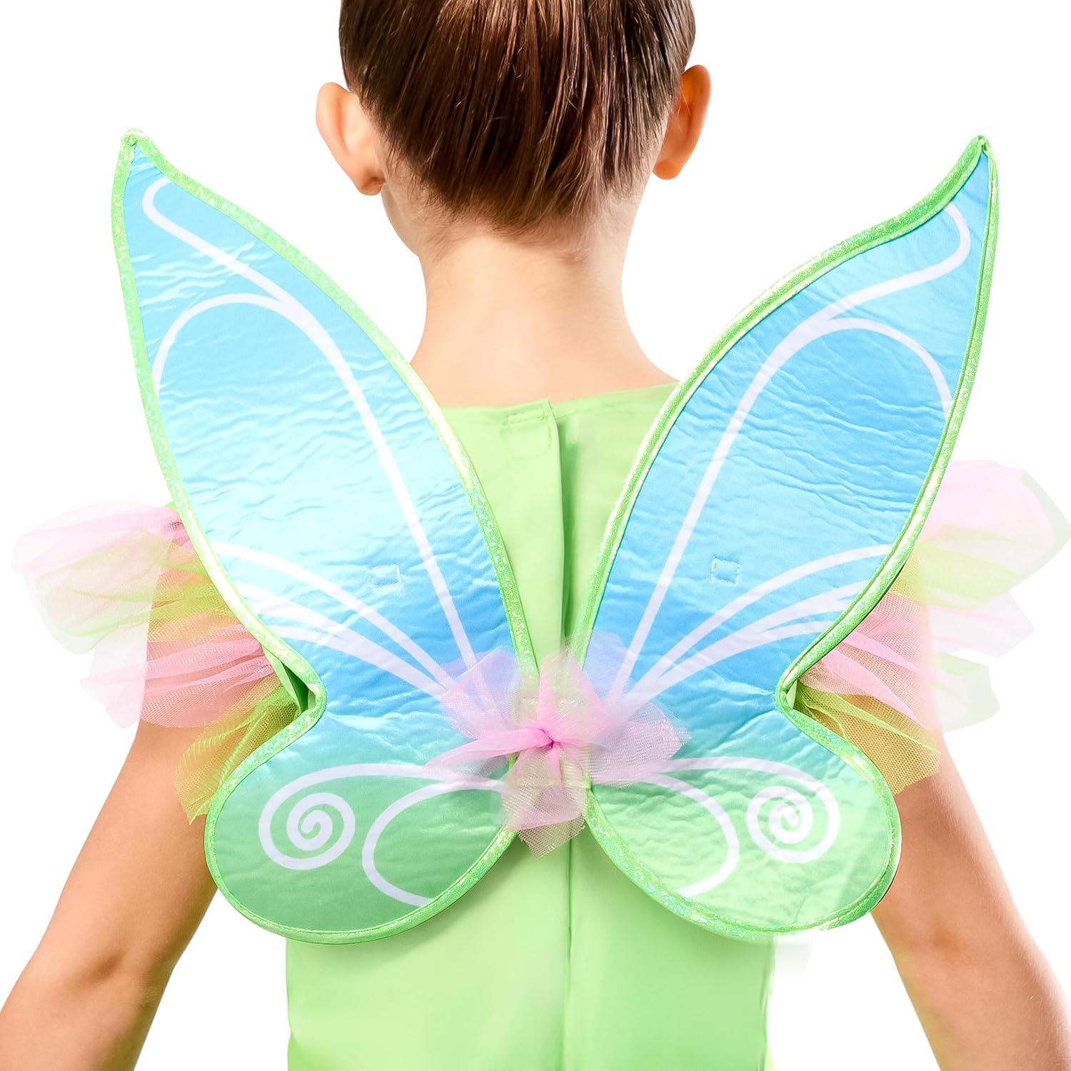 Detalle 2 de Party City Disney Tinker Bell Costume Dress for Girls, Sequin Bodice, Detachable Wings
