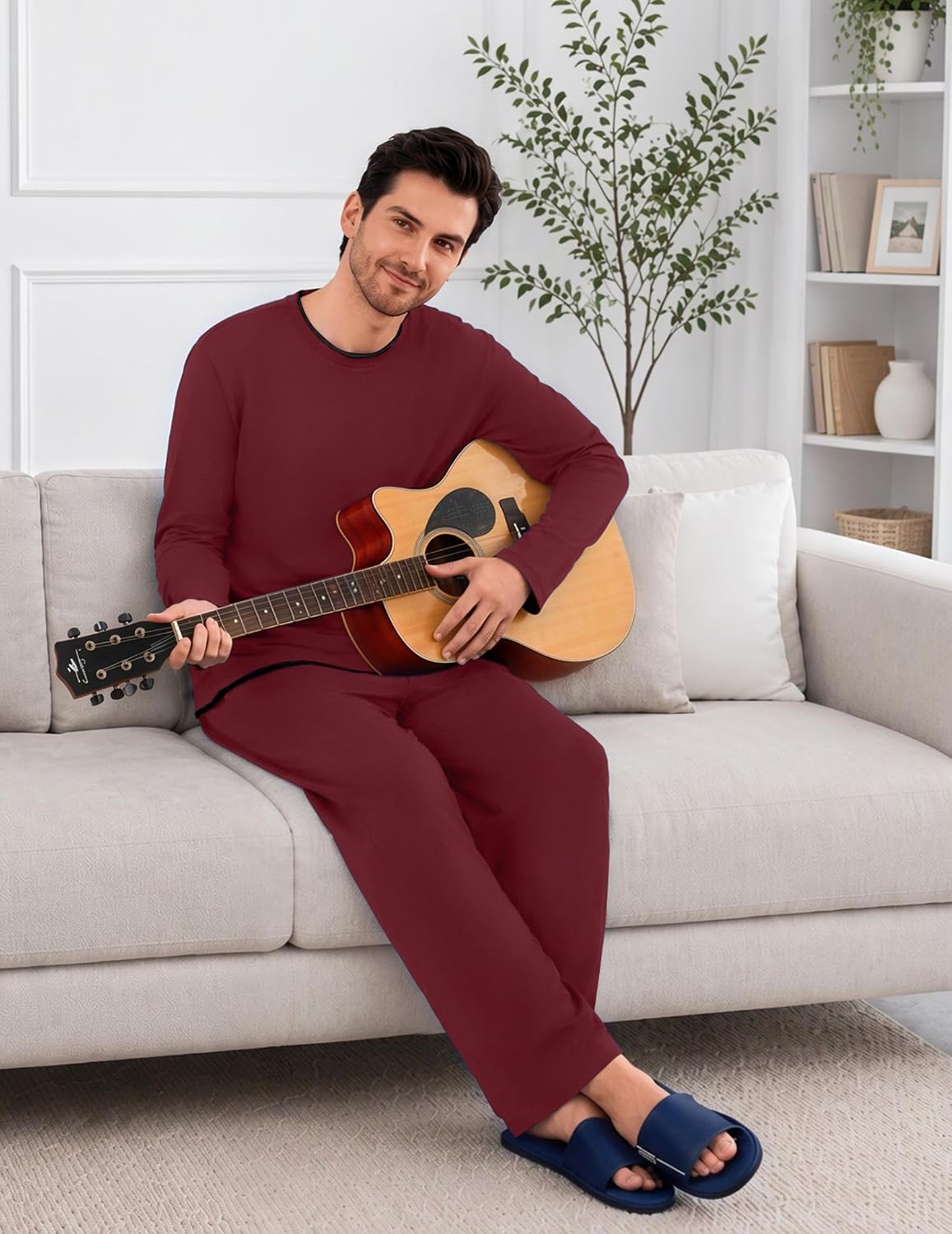 Thumbnail 3 de Ekouaer Men's Pajama Set in Polyester-Spandex