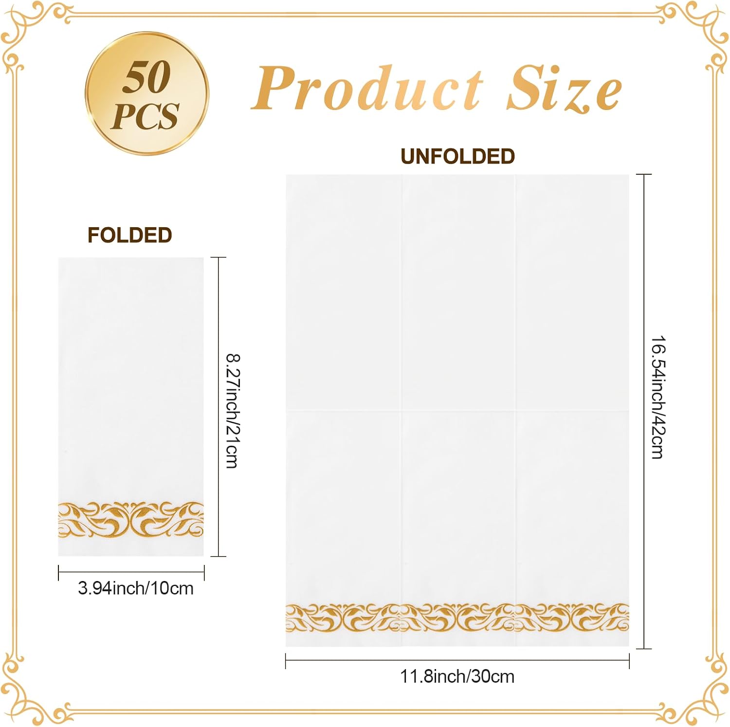 Thumbnail 2 de 50 PCS Linen Feel Napkins 42x30cm