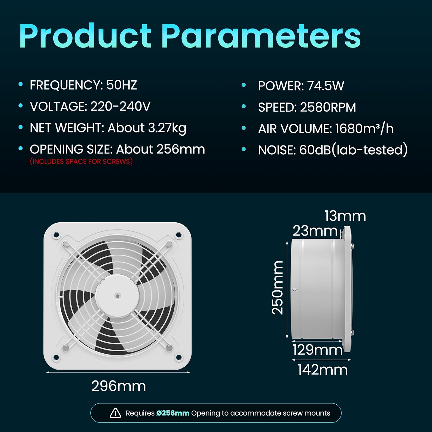 Detalle 2 de HG Power Extractor 250mm 1680m³/h