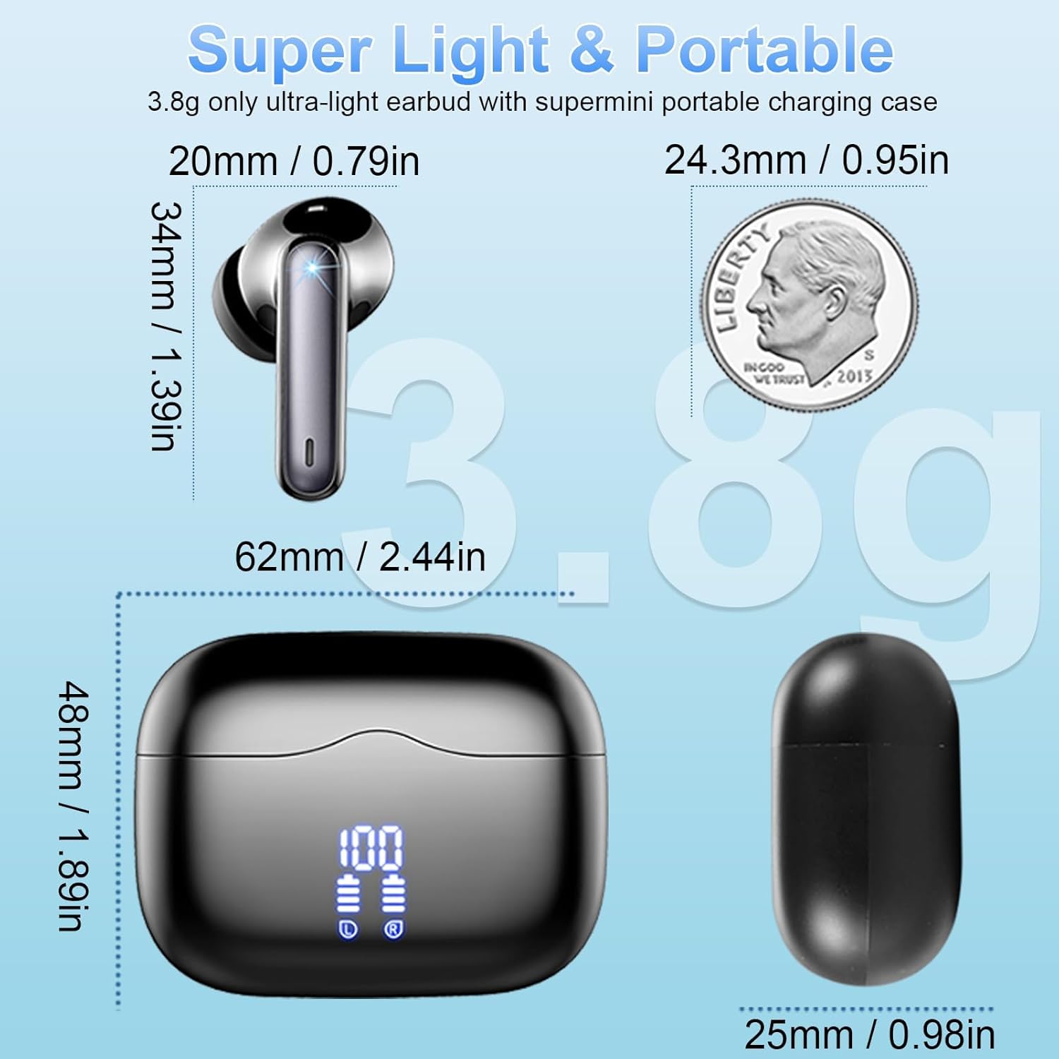 Thumbnail 4 de Bluetooth 5.4 Earbuds with ENC, 40H