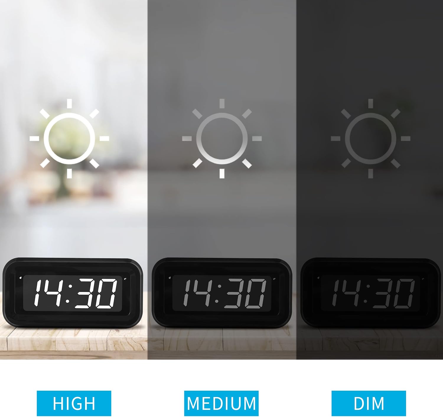 Thumbnail 4 de KWANWA Alarm Clock Digital Clock