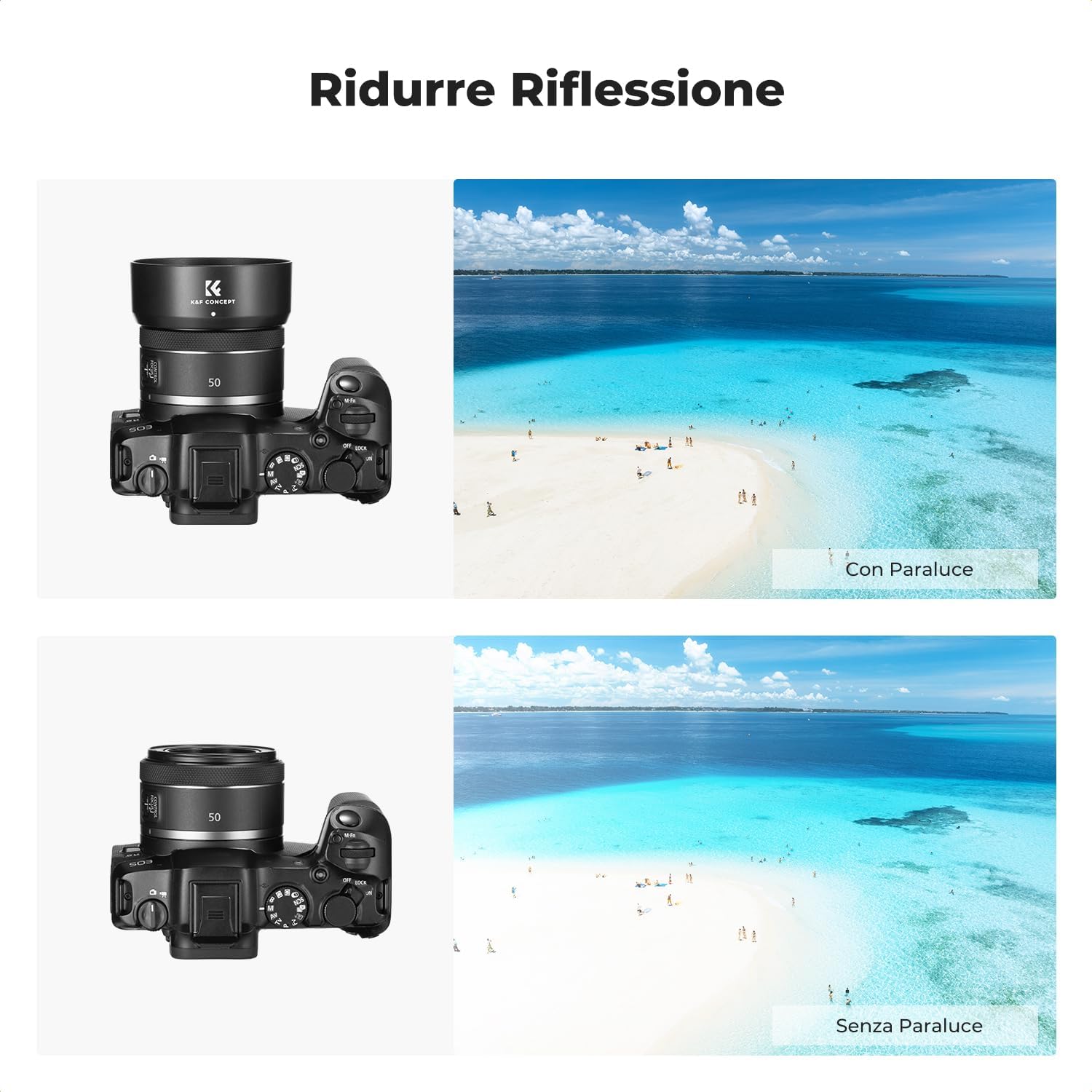 Thumbnail 5 de K&F Concept ES65B Paraluce per Canon RF 50mm