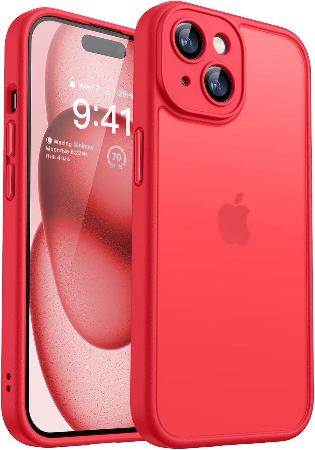 Thumbnail 6 de CANSHN Matte Compatible with iPhone 15 Case (6.1") – Hot Pink, shockproof protection with full camera cover