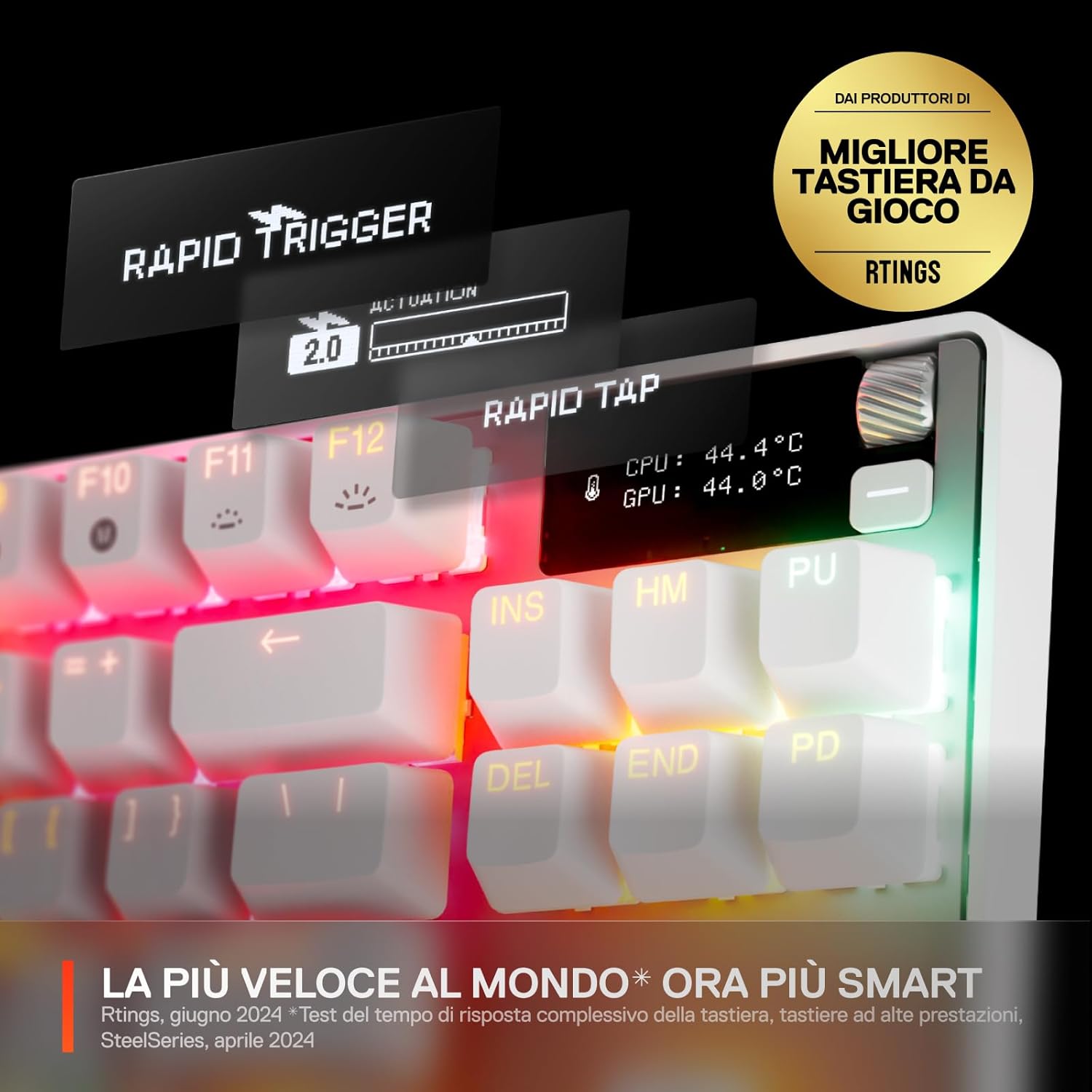 Thumbnail 1 de SteelSeries Apex Pro TKL Gen 3 White con OmniPoint 3.0: tastiera meccanica regolabile per gamer competitivi