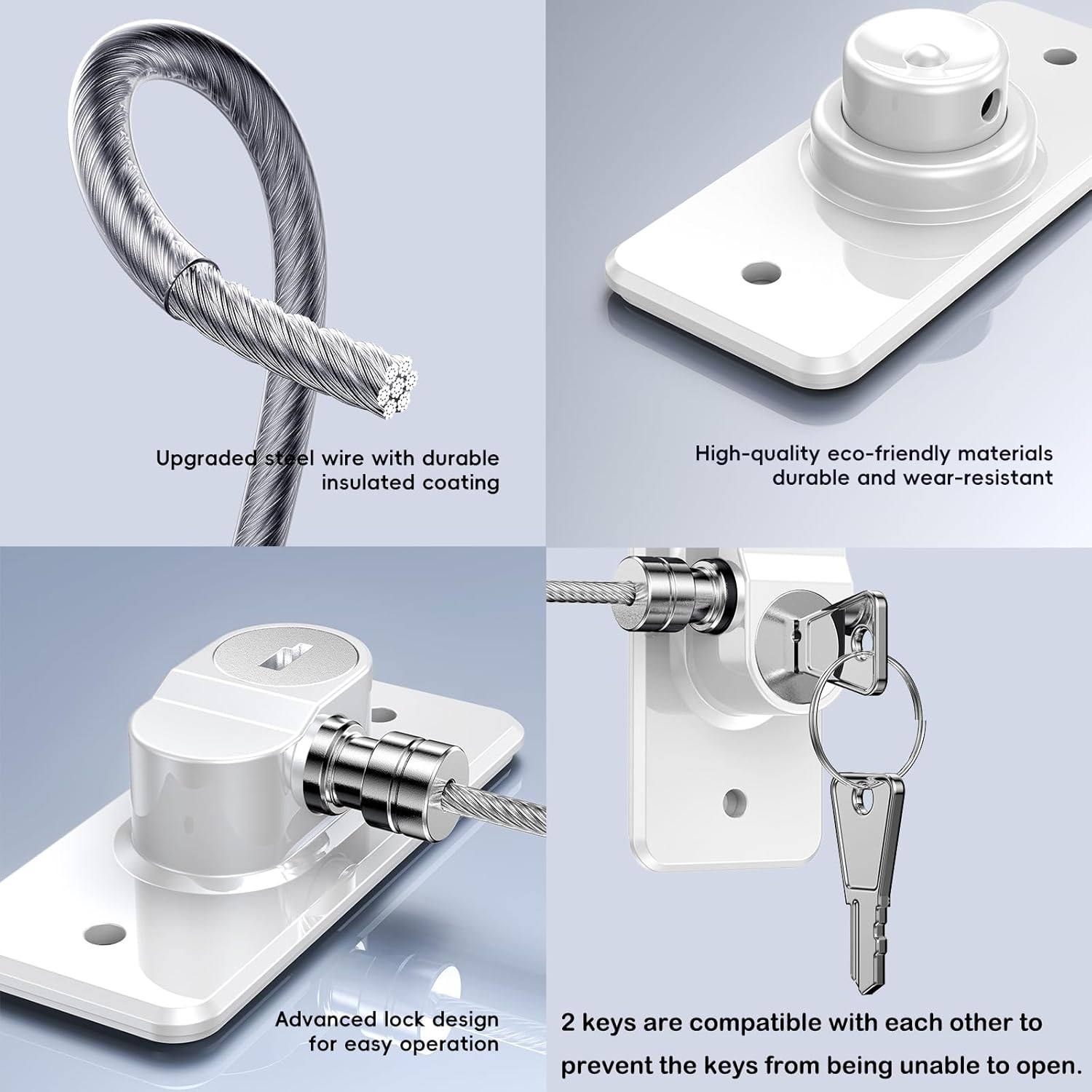 Thumbnail 3 de Wilbeva 2 Pack Refrigerator Locks for Kids
