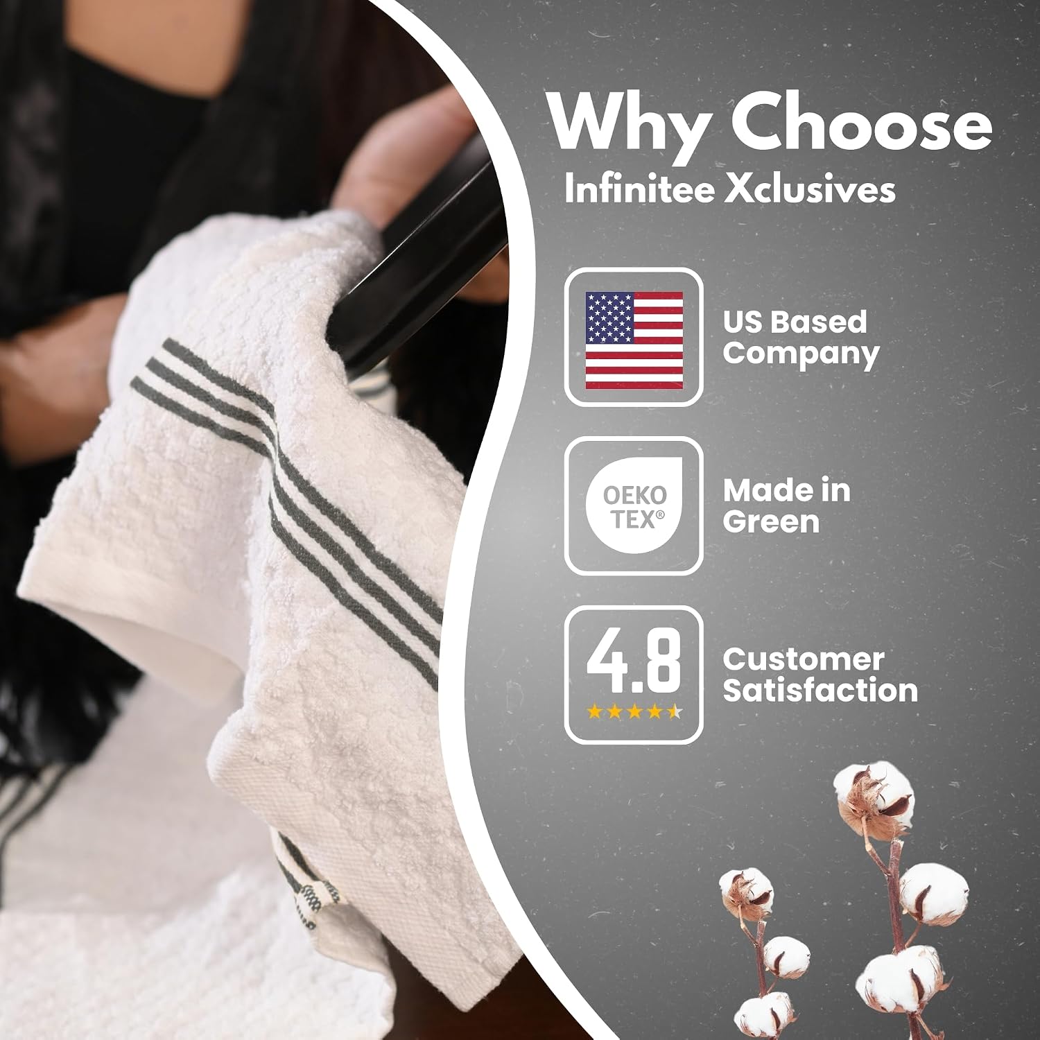 Thumbnail 6 de Infinitee Xclusives Cotton Kitchen Towels 15 x 25 Inches