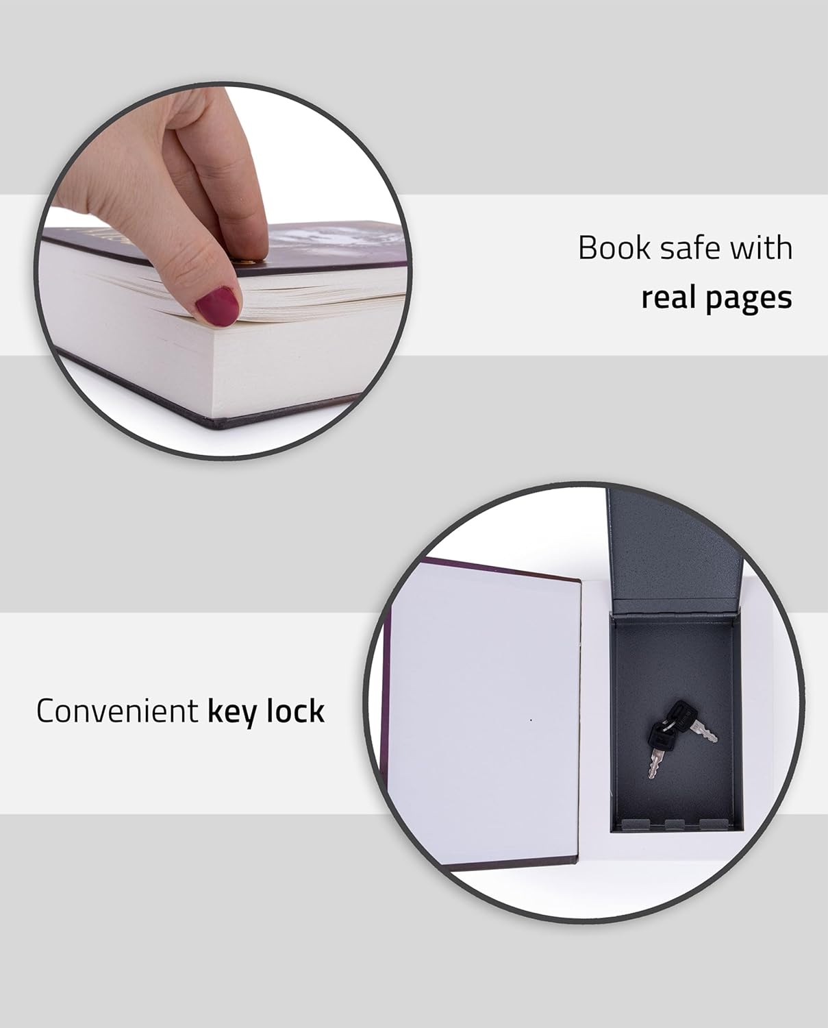 Detalle de Toys4Boys coffre-fort secret en forme de livre pour clés, argent et bijoux cachés