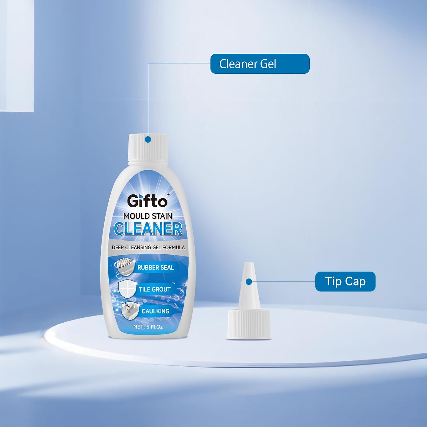 Thumbnail 6 de Gifto Mould Remover Gel for Grout, Shower Tiles and Washer Seals