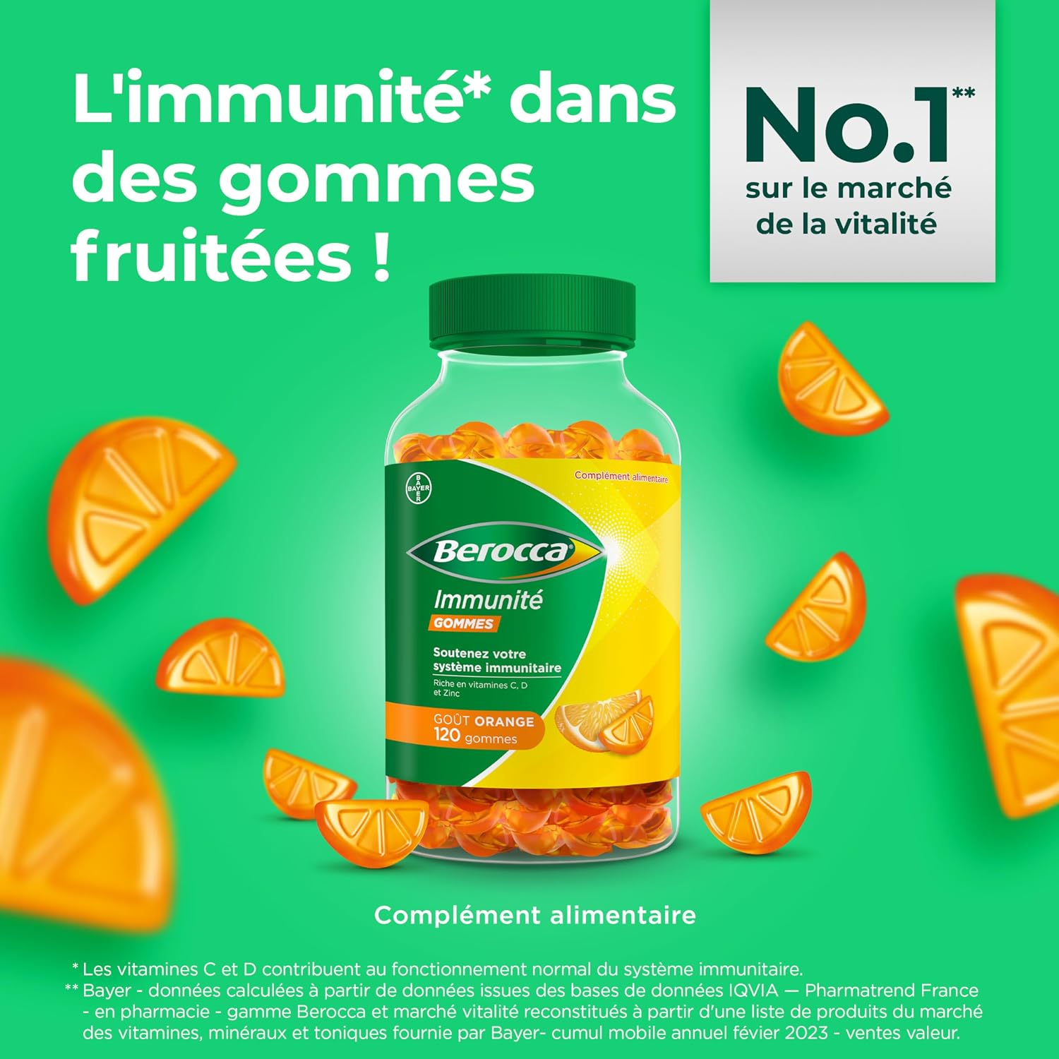 Detalle de Berocca ImmunitĂ© gommes 120 đ