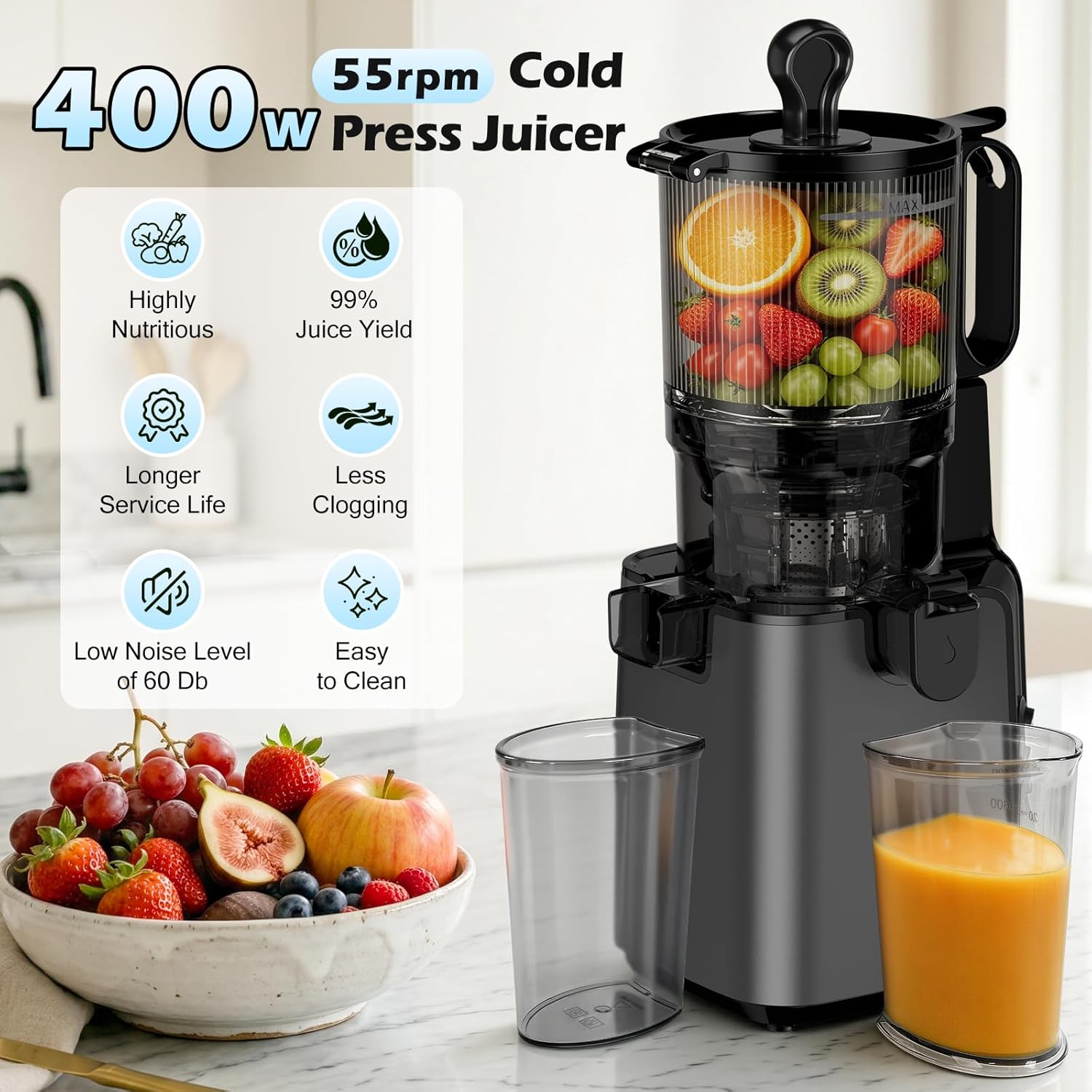 Detalle 2 de Slow Masticating Juicer 5.8" Feed Chute ๐
