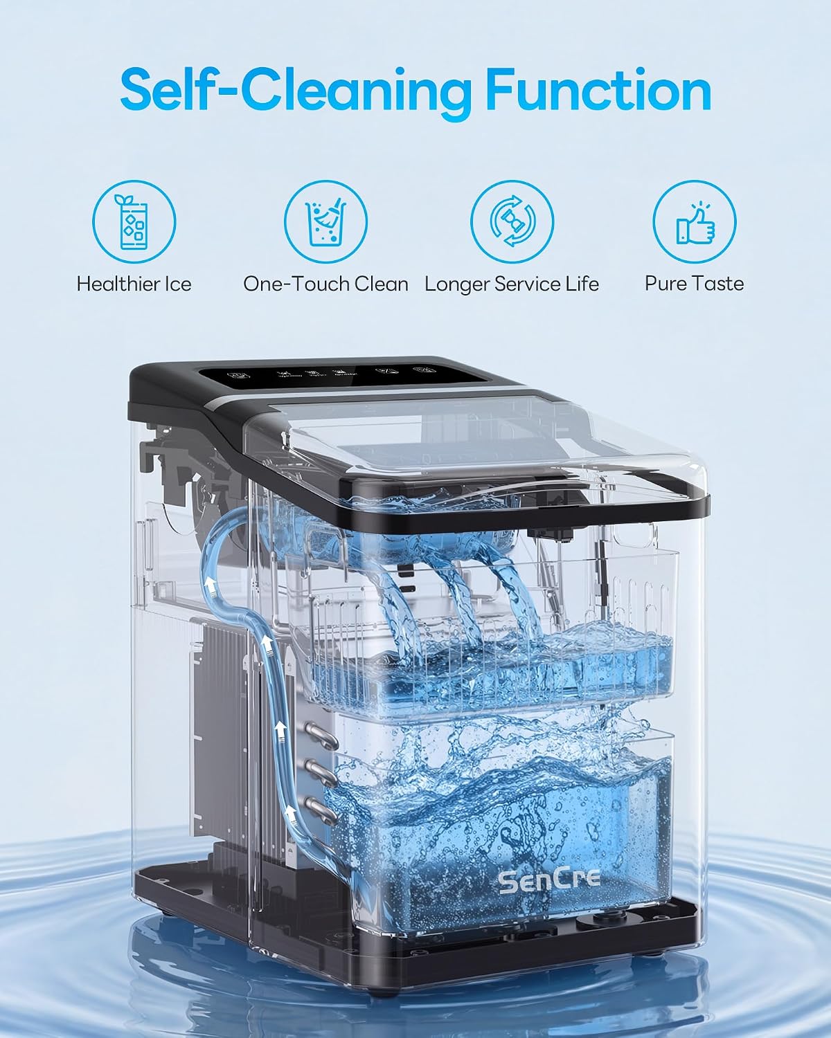 Thumbnail 6 de Sencre Countertop Ice Maker 26.5 lbs/24h