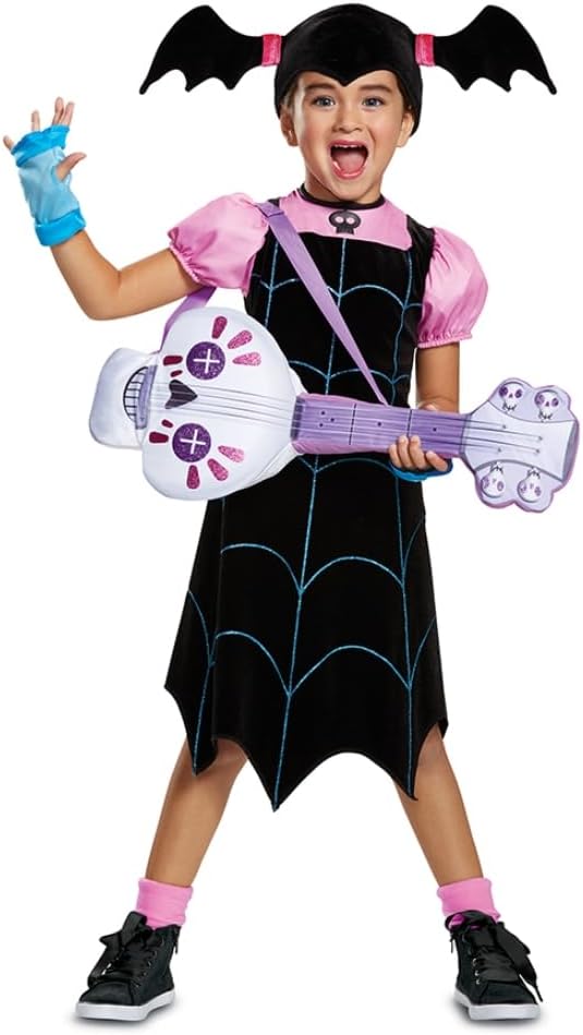 Detalle 2 de Disguise Disney Vampirina verkleedkostuum voor meisjes met jurk en accessoires