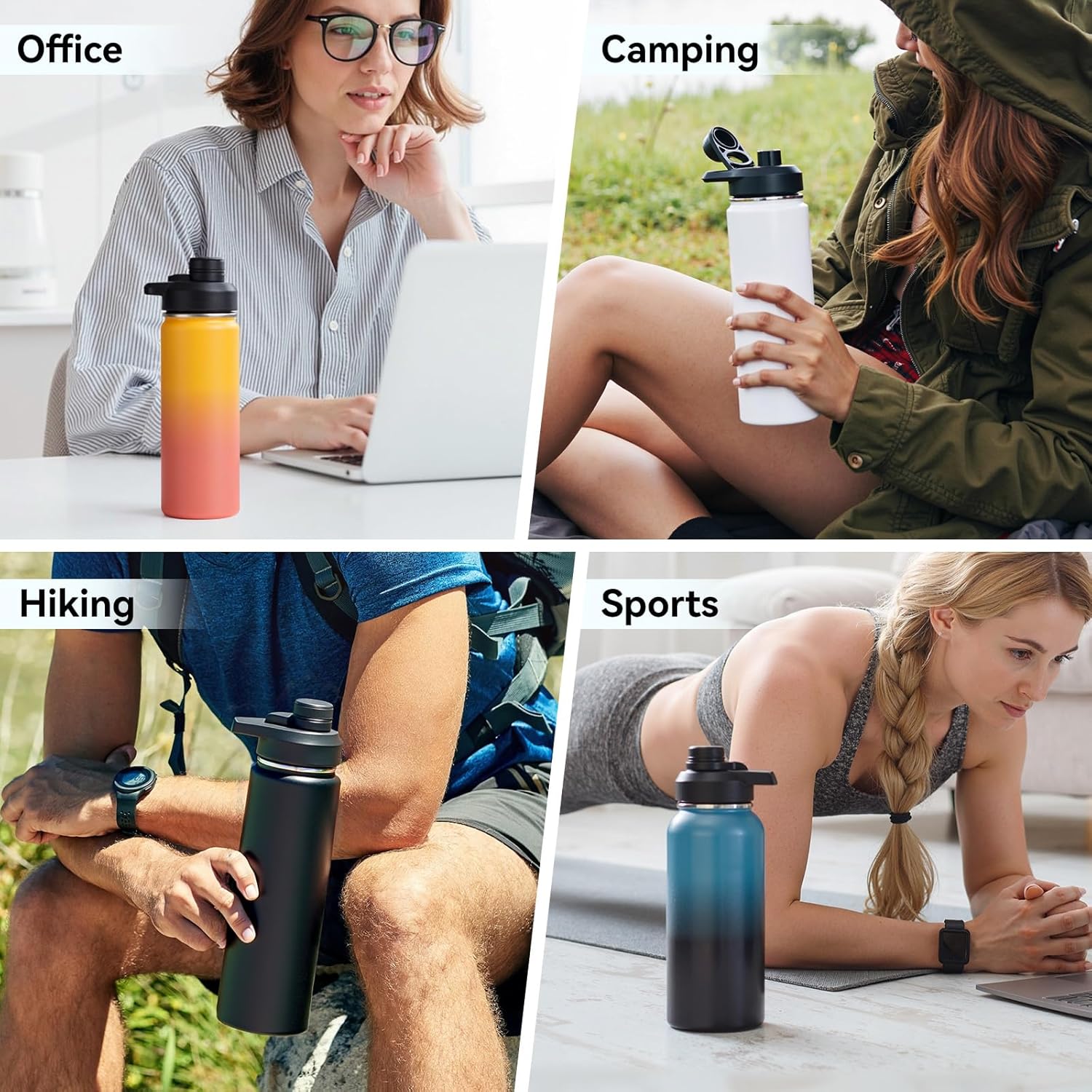 Thumbnail 6 de Fijinhom 24 oz Insulated Water Bottle with Handle – Double-Wall Stainless Steel, Wide Mouth, BPA Free