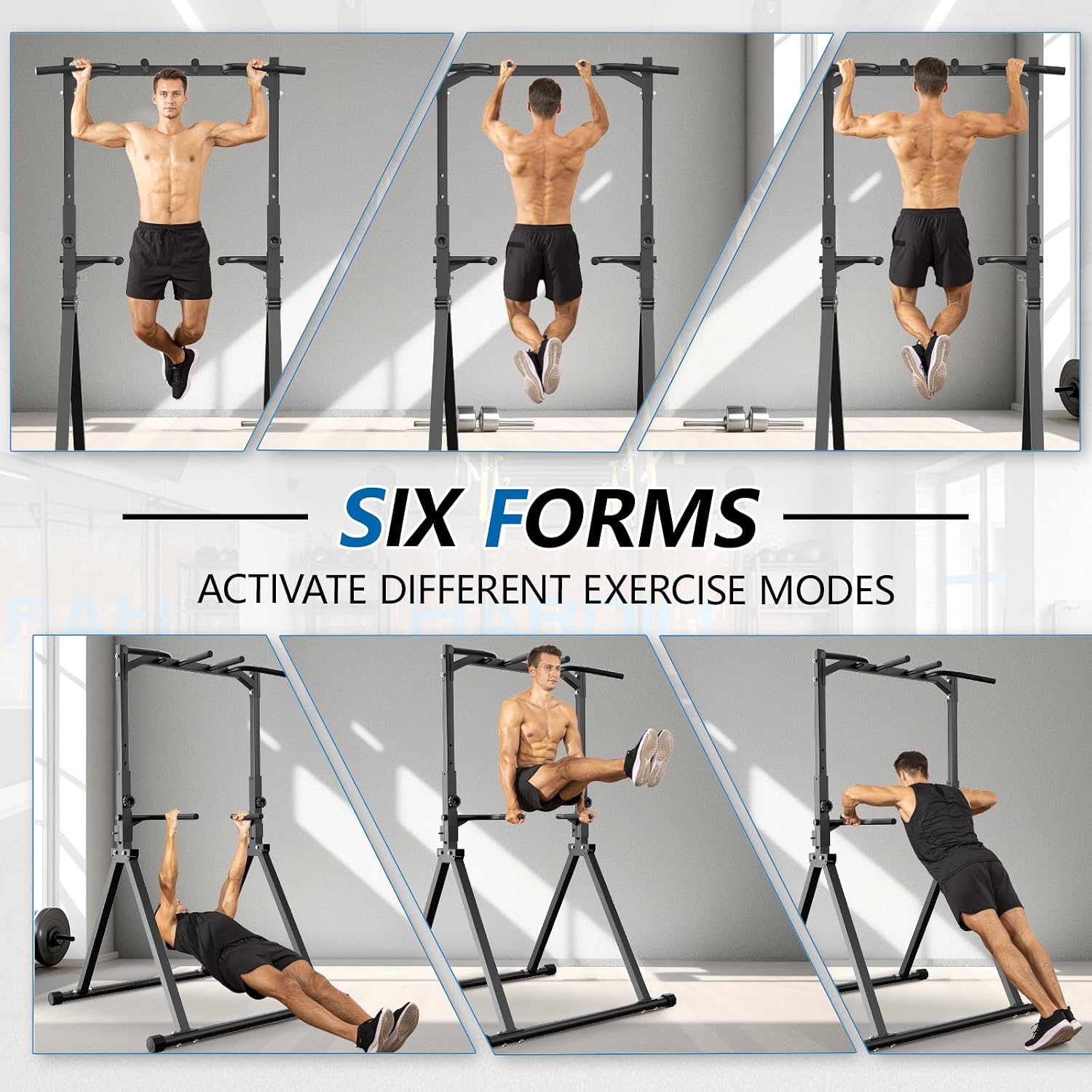 Detalle 2 de STACOO Foldable Pull-Up Station, Adjustable Power Tower in Alloy Steel