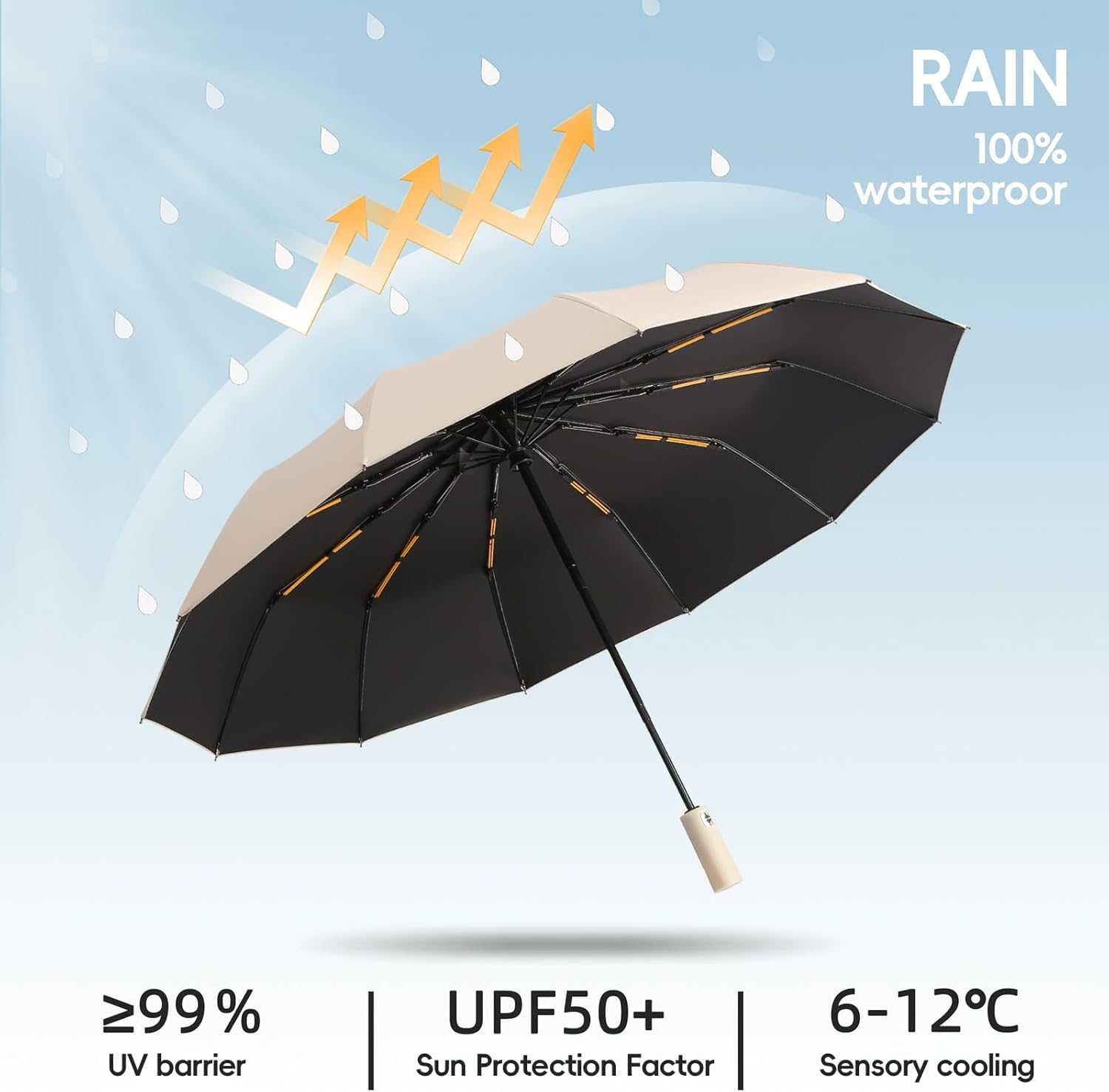 Thumbnail 3 de Lusibaka Umbrella Windproof 42-inch Extra Large Automatic Folding