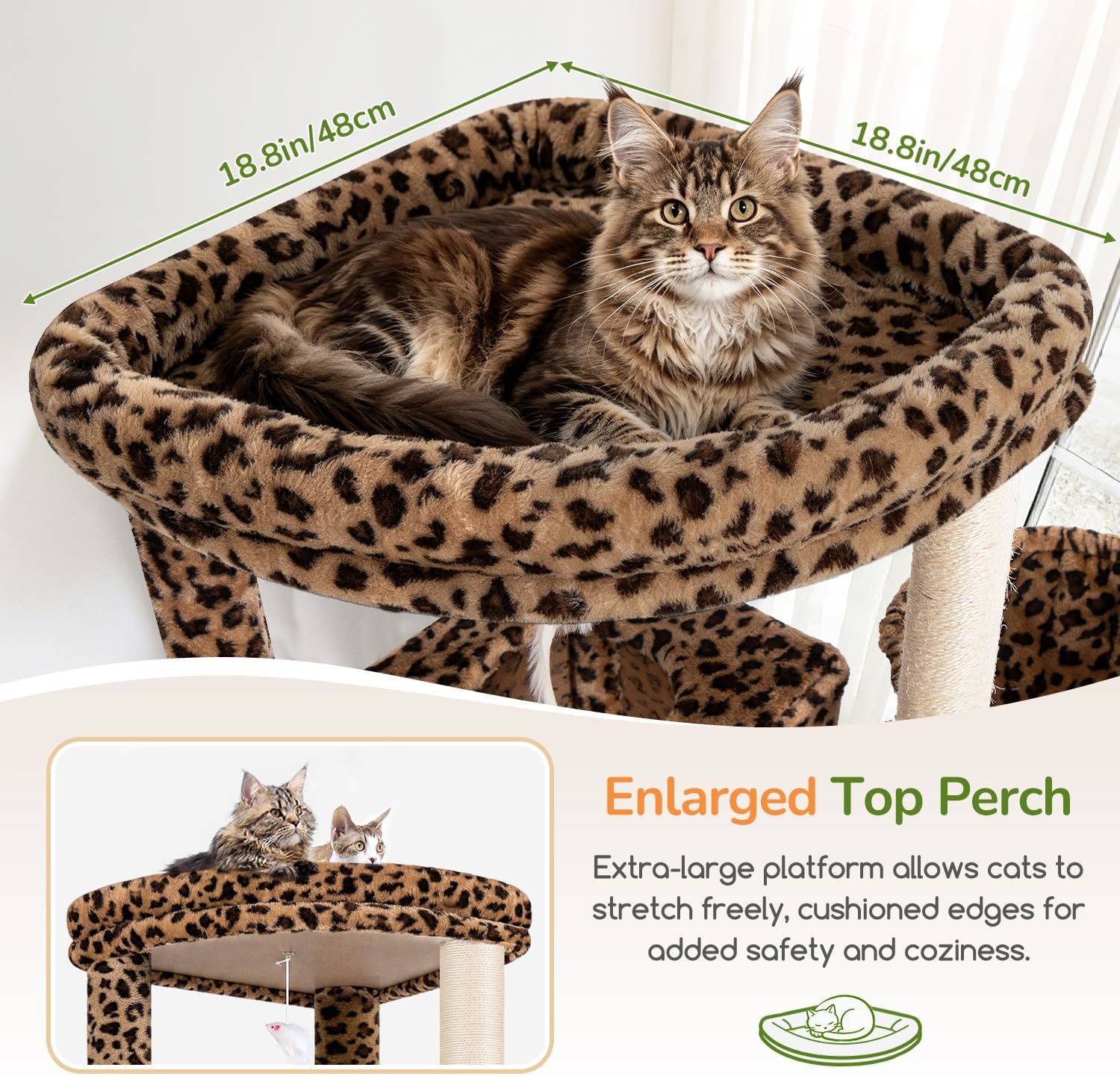 Detalle 2 de Globlazer S78G 78.35-Inch Cat Tree for Multiple Cats, 7 Levels and Sisal Scratching Posts