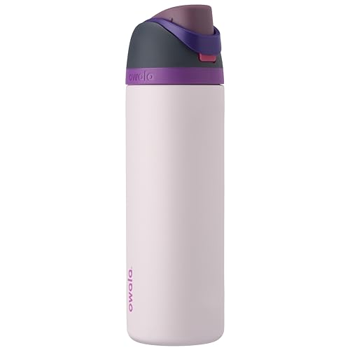 Owala FreeSip - Stainless Steel 24 oz (710 ml) — Dreamy Field (Black/Purple)
