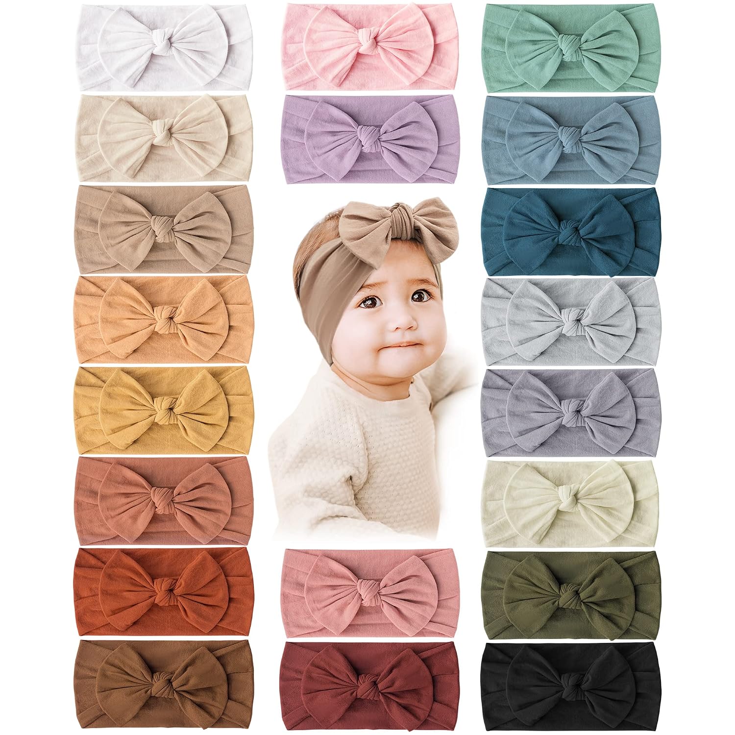 Detalle de Prohouse Baby Headbands, 20-Piece Set