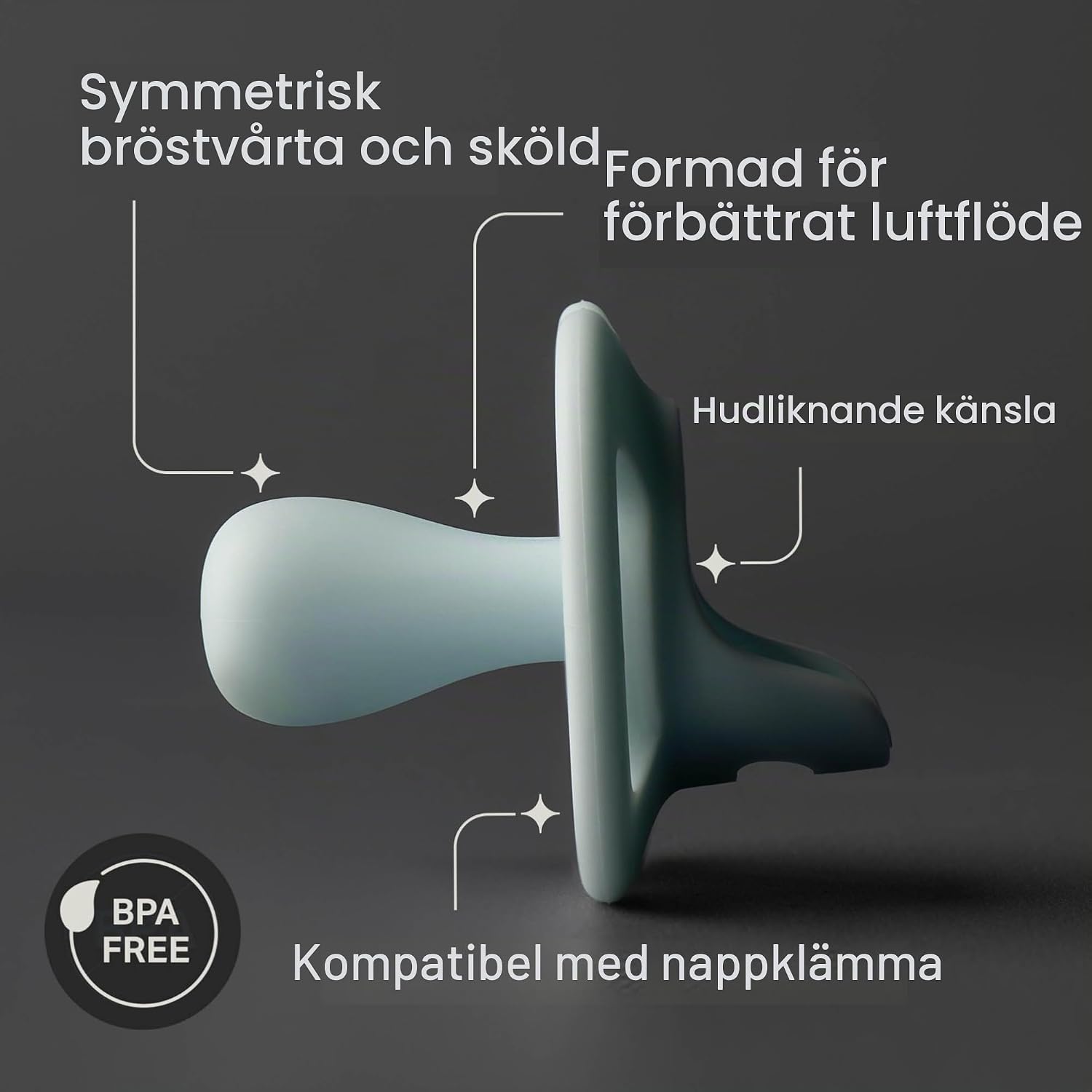 Detalle de Tommee Tippee Ultra-lätt StayPut-napp, 18–36 månader, 4-pack i silikon